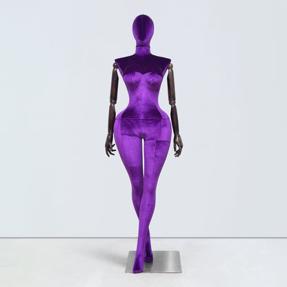 JELIMATE Plus Size Velvet Female Mannequin | Curvy Hourglass Full Body Display Form