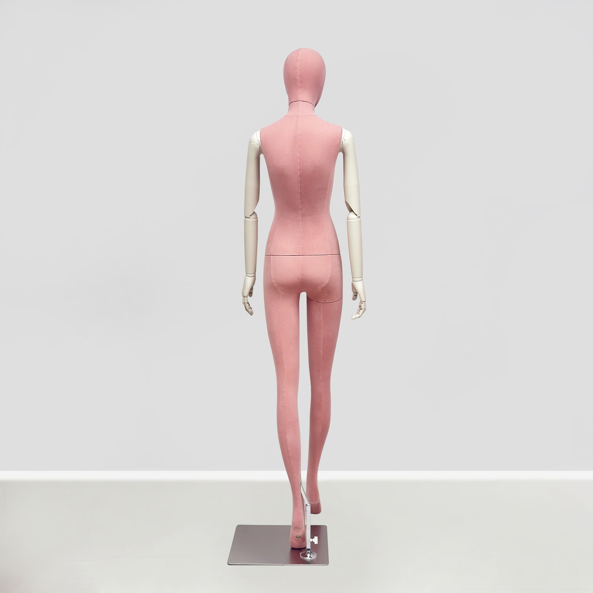 JELIMATE Pink Suede Female Mannequin - Bridal Boutique Wedding Dress Display