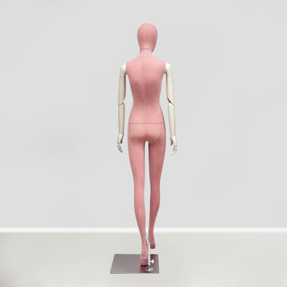 JELIMATE Pink Suede Female Mannequin - Bridal Boutique Wedding Dress Display