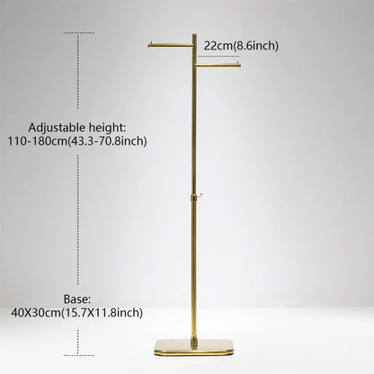 JELIMATE Adjustable Clothing Rack 43.3-70.8" | Stainless Steel Garment Stand for Boutique
