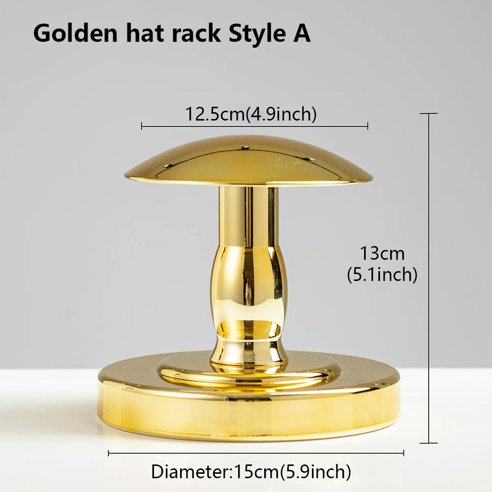 Premium Electroplated Hat Display Stand | Modular Mannequin Head Rack for Retail & Home