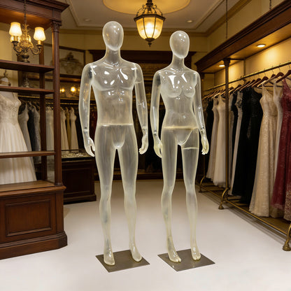 Premium Translucent Frosted Mannequin | Full Body Display for Luxury Boutiques