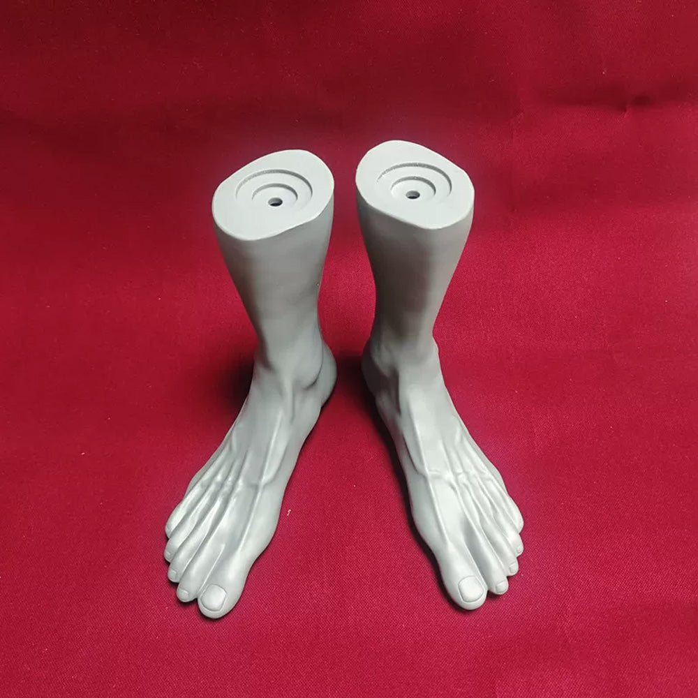 JELIMATE Male Foot Mannequin US Size 10, PVC Shoe Sock Display Model, 1 Pair