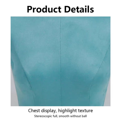 Suede Bust Mannequin for Lingerie Display - Handcrafted Matte Finish Display Prop