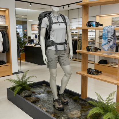 Jelimate Female Athletic Headless Mannequin - Fiberglass Display for Activewear