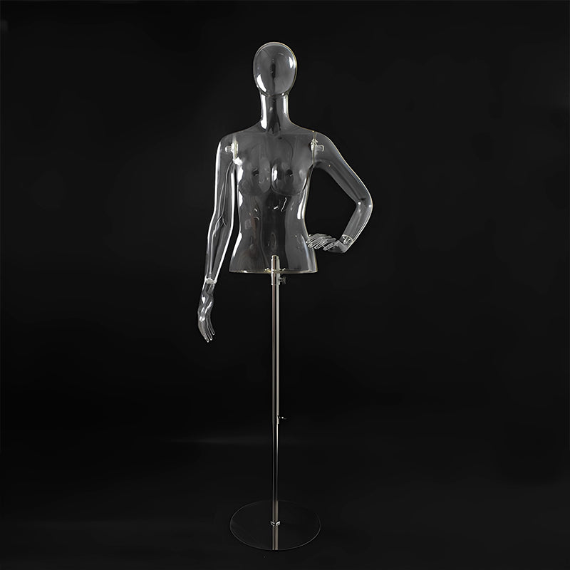 Transparent Hollow Mannequin Prop | Female & Male Half/Full Body Plastic Display for Swimwear, Underwear & Photography