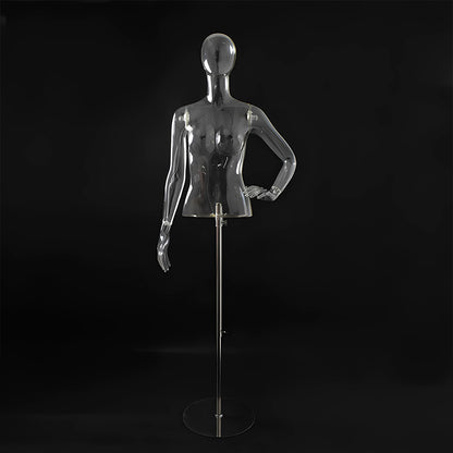 Transparent Hollow Mannequin Prop | Female & Male Half/Full Body Plastic Display for Swimwear, Underwear & Photography