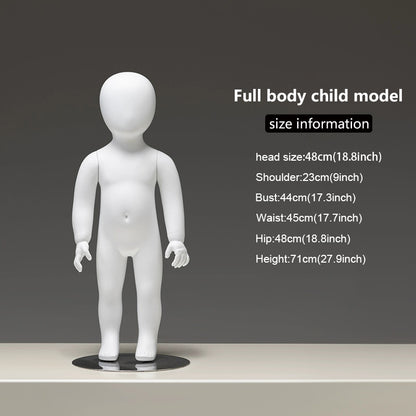 Sitting Infant & Child Mannequin - Full Body Kids Clothing Display Prop