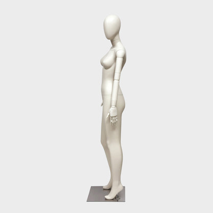 JELIMATE Full Body Female Mannequin Flexible Arms Fiberglass Window Display Dummy