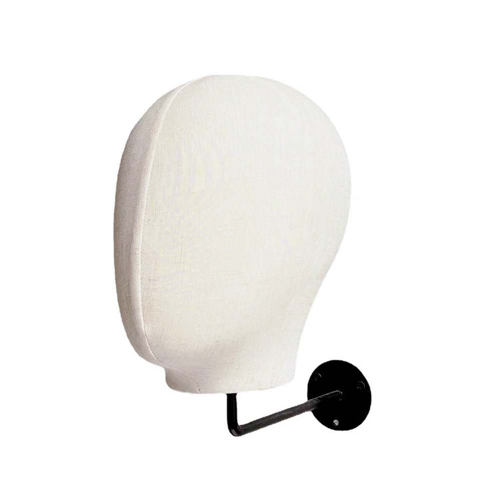 Jelimate Wall Mounted Mannequin Head,Linen/Velvet Mannequin Head With Hanging Base,Hat Display Head Mannequin,Wig Display Stand Manikin Head,Store Display Mannequin Head Stand JMH01