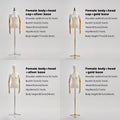 JELIMATE Male & Female Half Body Mannequin Torso with Movable Wooden Arms