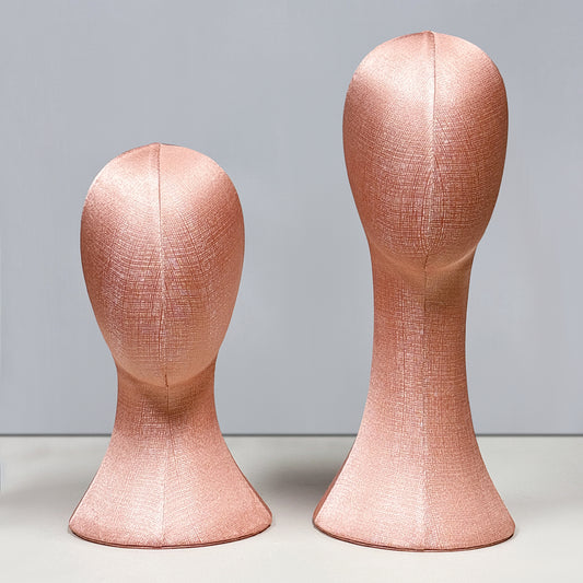 Pearl Pink Foam Mannequin Head - Needle-Insertable Display for Hats, Wigs & Jewelry
