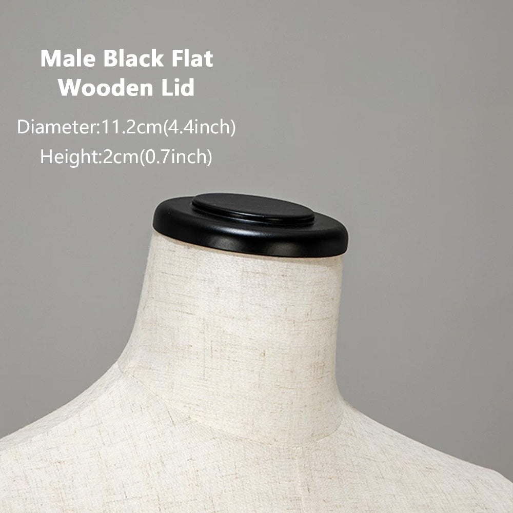 JELIMATE Wooden Mannequin Head Cap | Antique & Flat Top Cover for Display Dress Forms