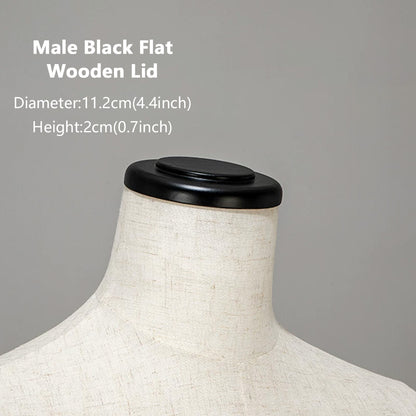 JELIMATE Wooden Mannequin Head Cap | Antique & Flat Top Cover for Display Dress Forms