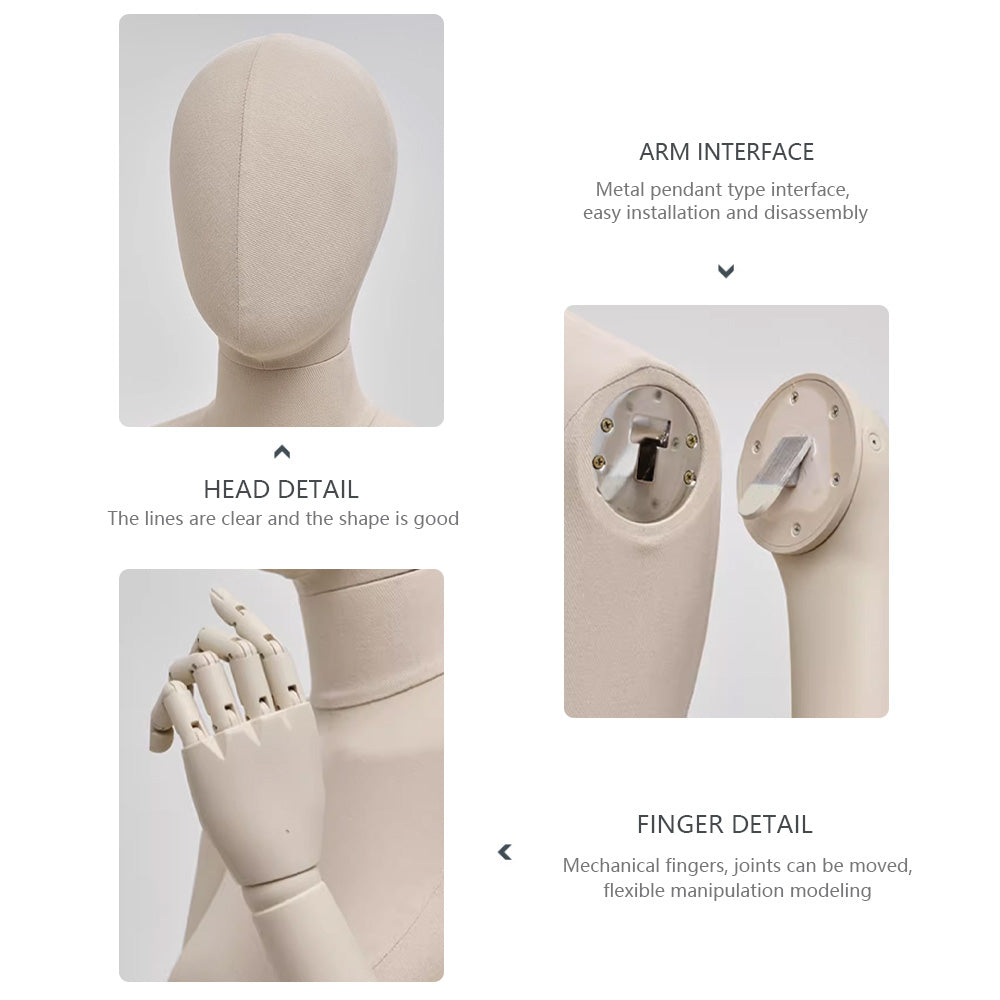 JM0163 Premium Beige Female Full Body Mannequin - 4 Versatile Poses