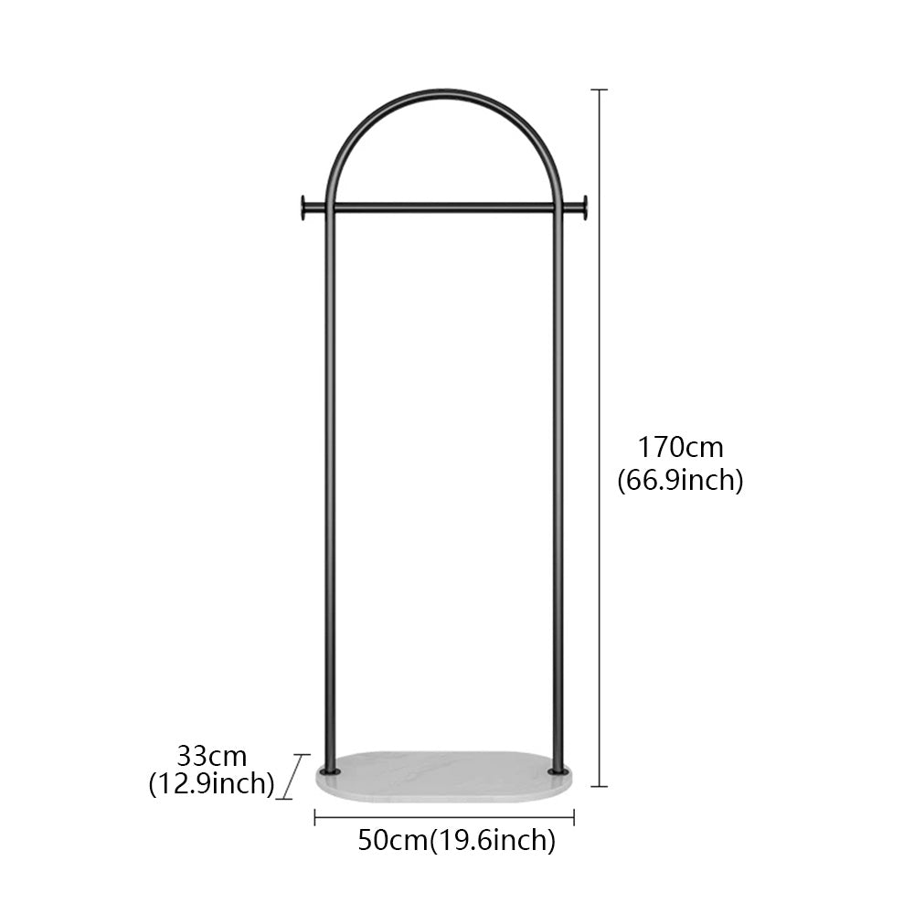 JELIMATE Freestanding Clothing Rack, Marble Base Garment Rack for Boutique Store Display