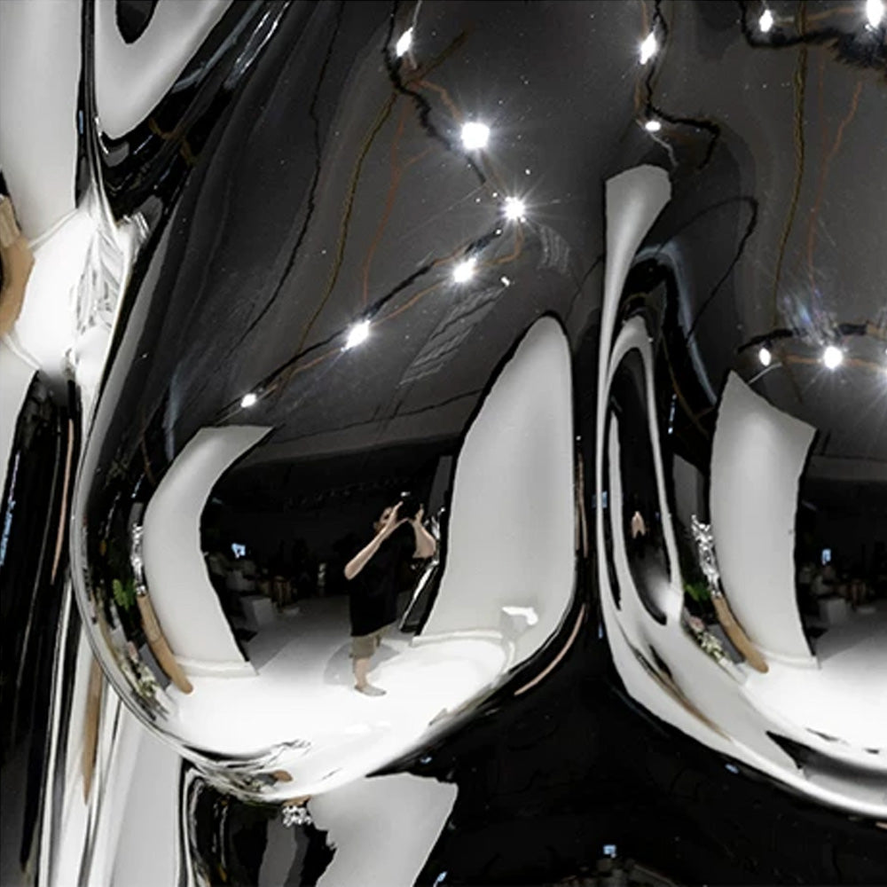JELIMATE Mirror Silver Full Body Mannequin, Electroplated Male & Female Window Display