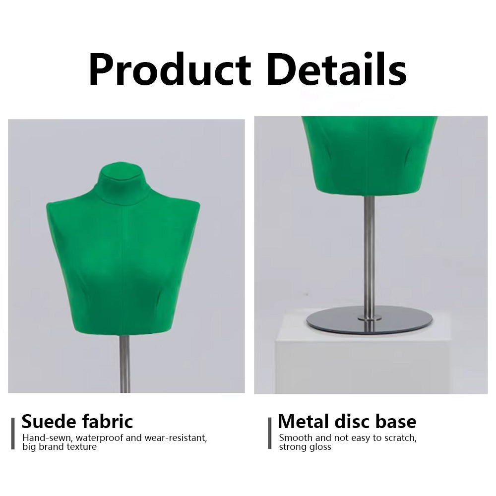 Suede Bust Mannequin for Lingerie Display - Handcrafted Matte Finish Display Prop