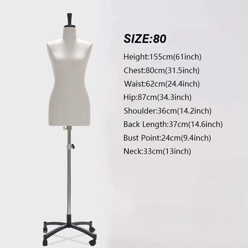 Professional Dress Form for Pattern Making - 3D Tailoring Mannequin (Multiple Sizes)