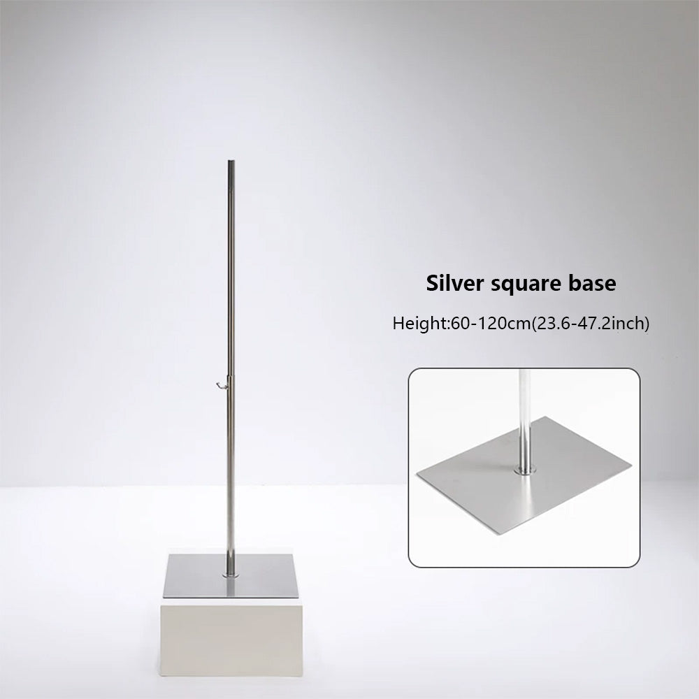 JELIMATE Half Body Mannequin Stand Base | Stainless Steel Retail Display Pole Stand