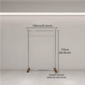JELIMATE Walnut Clothing Display Rack for Boutique Retail Store Showroom Floor Standing