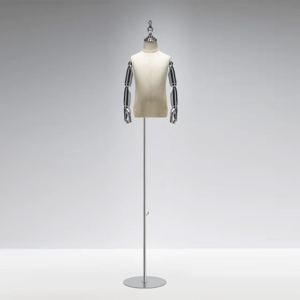 JELIMATE Kids Electroplated Mannequin | Gold Silver Dress Form for Kids Streetwear Display