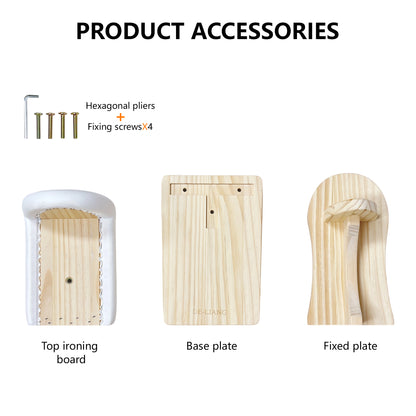 Professional Tailor Shoulder Ironing Board - Solid Pine Wood Pressing Board for Suits & Shirts