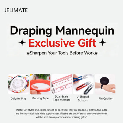 Kids Full-Body Pinnable Dress Form - Adjustable Height Tailor Dummy for Sewing/Retail Display (0-8 Years)