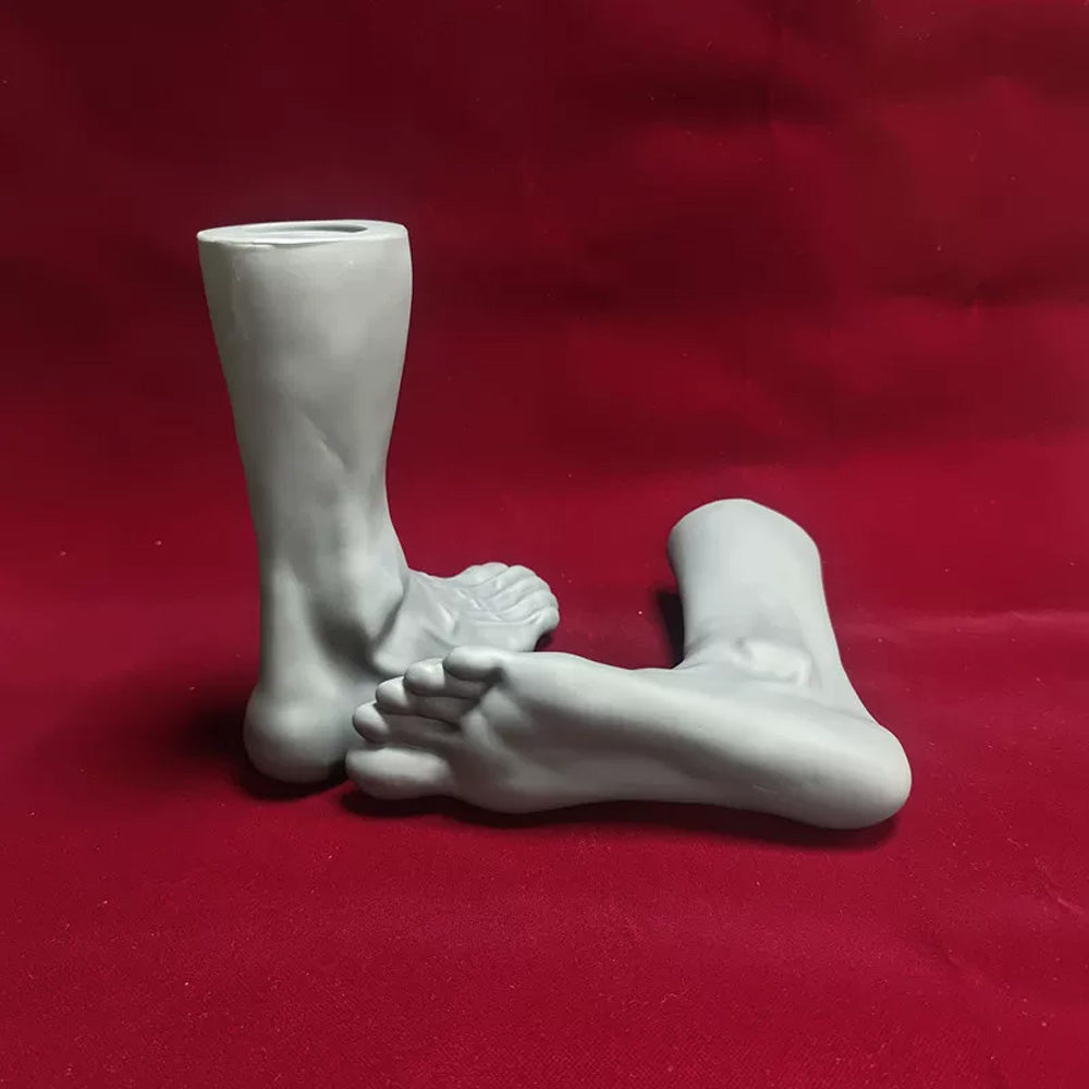 JELIMATE Male Foot Mannequin US Size 10, PVC Shoe Sock Display Model, 1 Pair