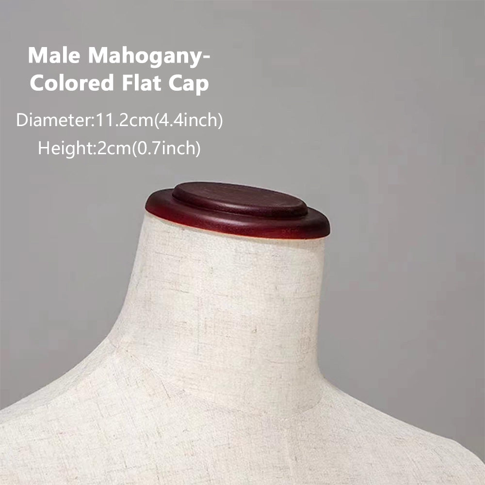 JELIMATE Wooden Mannequin Head Cap | Antique & Flat Top Cover for Display Dress Forms