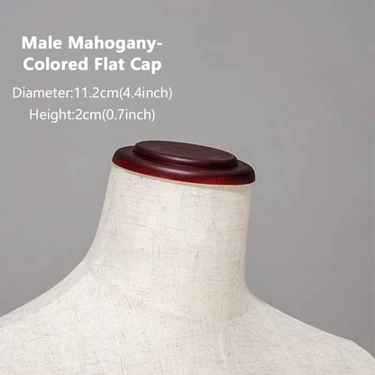 JELIMATE Wooden Mannequin Head Cap | Antique & Flat Top Cover for Display Dress Forms