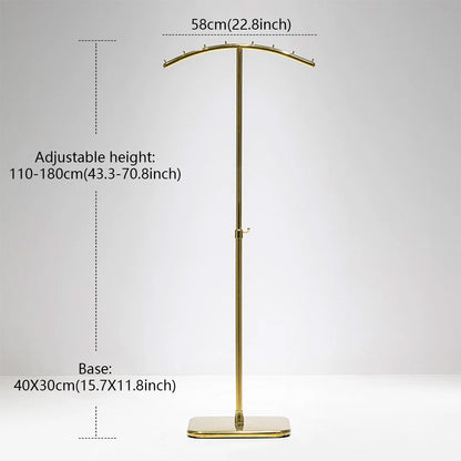 JELIMATE Adjustable Clothing Rack 43.3-70.8" | Stainless Steel Garment Stand for Boutique