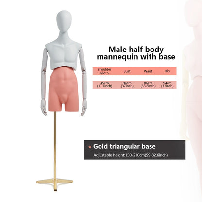 Premium Modern Mannequin Torso - Flexible Rotating Waist & Articulated Wooden Arms - Male, Female & Child Models