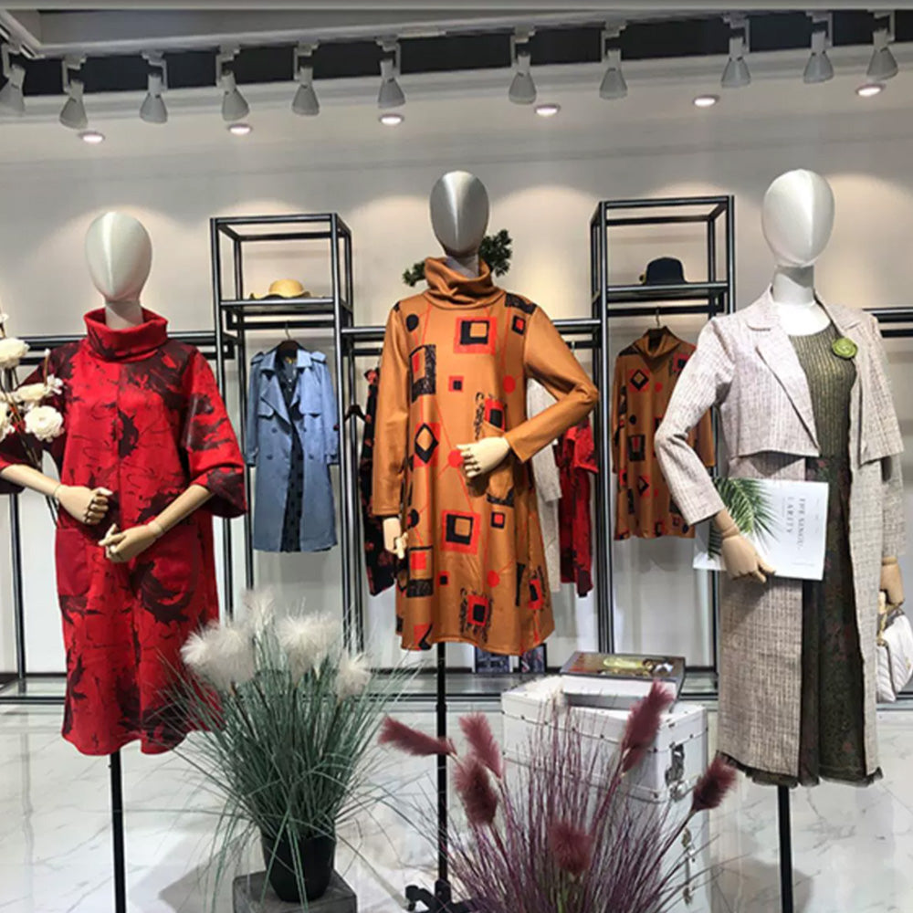 Jelimate Luxury Satin Half Body Female Mannequin Torso,Satin Dress Form Adjustable Women Clothing Display Model,Head Manikin Torso With Gold Arms