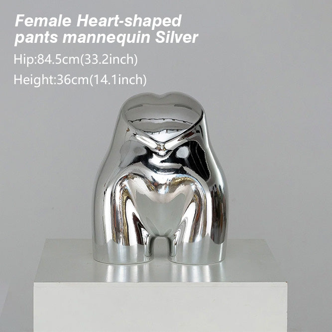 Electroplated Lingerie Mannequin - Female Torso & Hip Display for Boutique Retail