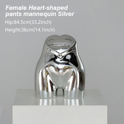 Electroplated Lingerie Mannequin - Female Torso & Hip Display for Boutique Retail