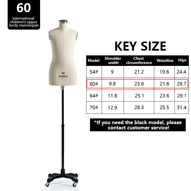 JELIMATE Professional Childrens Adjustable Dress Form (Pin-Insertable & Flocked)