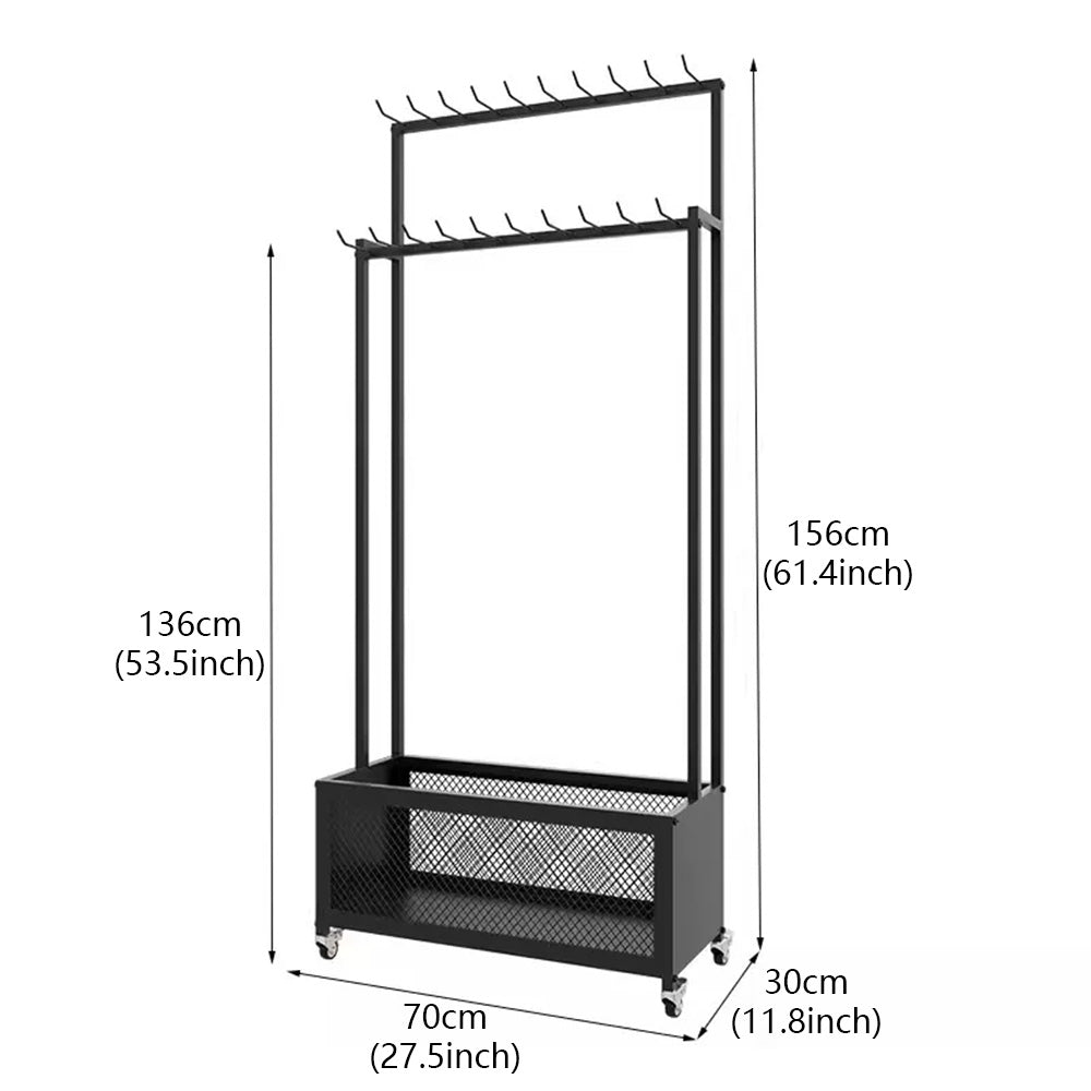 JELIMATE Freestanding Belt Display Rack with Wheels | Multi-Tier Organizer for Retail Store