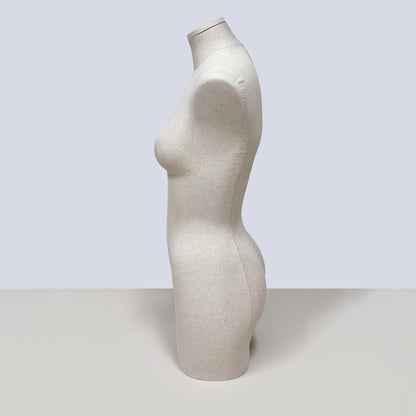 JELIMATE Half Body Mannequin Torso, Linen Dress Form for Lingerie Underwear Display