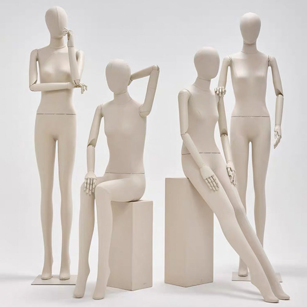 JM0163 Premium Beige Female Full Body Mannequin - 4 Versatile Poses