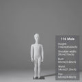 JELIMATE Child & Teen Full Body Mannequin with Face | Matte White Kids Display