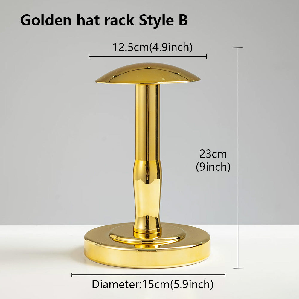 Premium Electroplated Hat Display Stand | Modular Mannequin Head Rack for Retail & Home