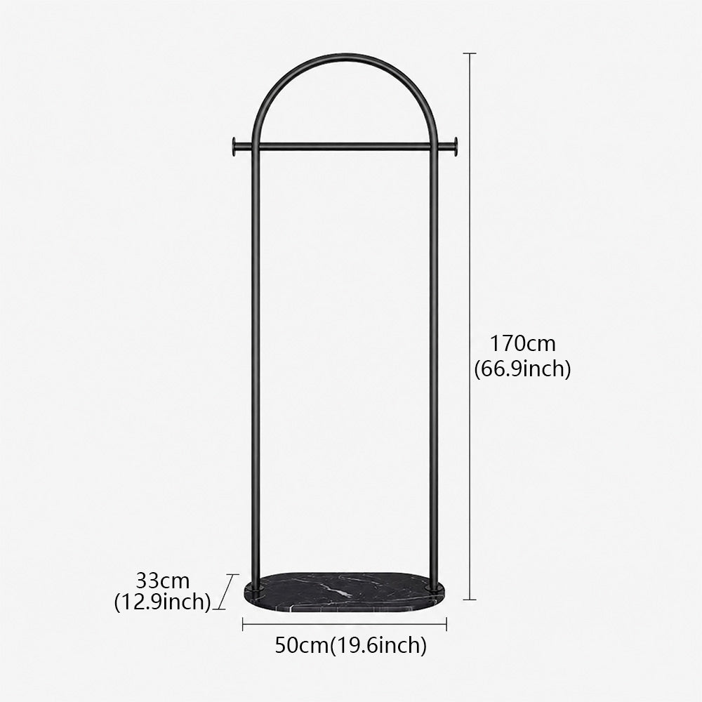 JELIMATE Freestanding Clothing Rack, Marble Base Garment Rack for Boutique Store Display