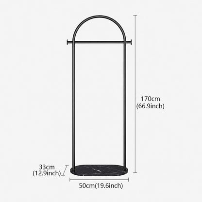 JELIMATE Freestanding Clothing Rack, Marble Base Garment Rack for Boutique Store Display