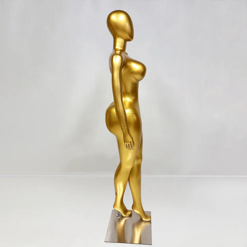 JELIMATE Gold Female Full Body Mannequin for Lingerie, Wigs & Complete Outfits