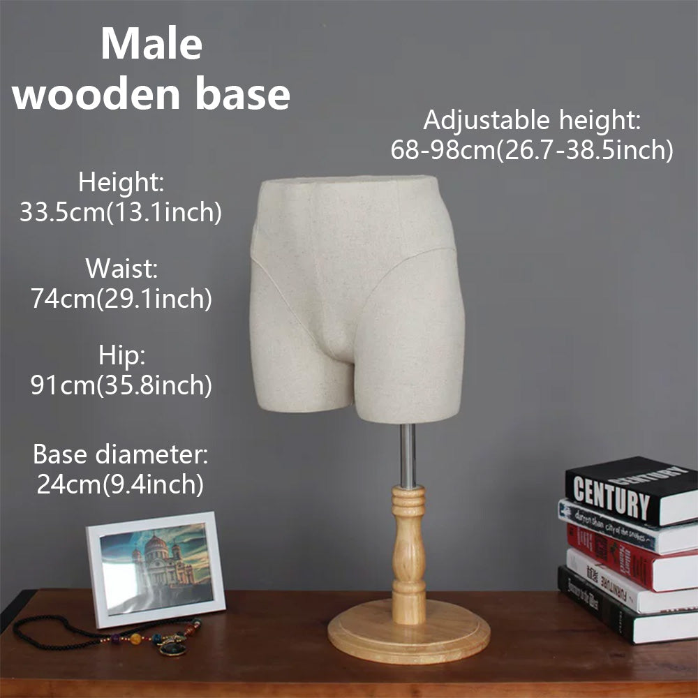 JELIMATE Male & Female Buttocks Mannequin for Underwear Swimwear Shorts Belt Display Stand