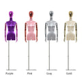 Jelimate Half Body Female Mannequin Torso With Plated Head,Satin Dress Form Women Dress Form Torso,Boutique Store Clothing Display Mannequin Torso