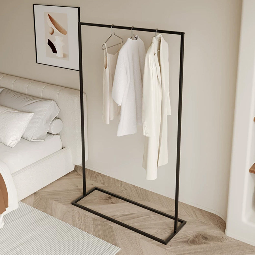 JELIMATE Freestanding Metal Clothing Garment Rack Display Stand for Boutique Bedroom