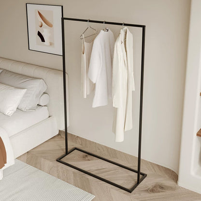 JELIMATE Freestanding Metal Clothing Garment Rack Display Stand for Boutique Bedroom