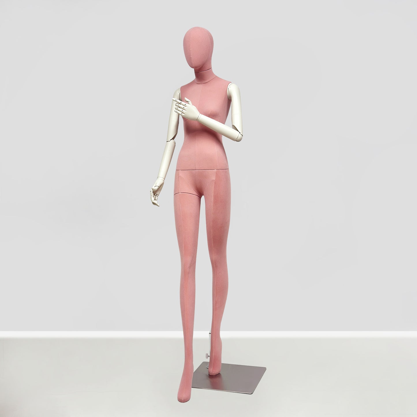 JELIMATE Pink Suede Female Mannequin - Bridal Boutique Wedding Dress Display